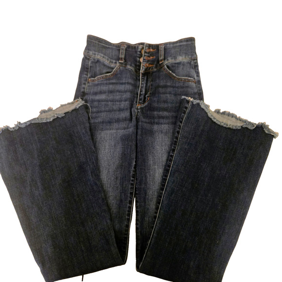 Alter'd State bell bottom y2k jeans with frayed bottom high rise size 26 - Picture 13 of 15